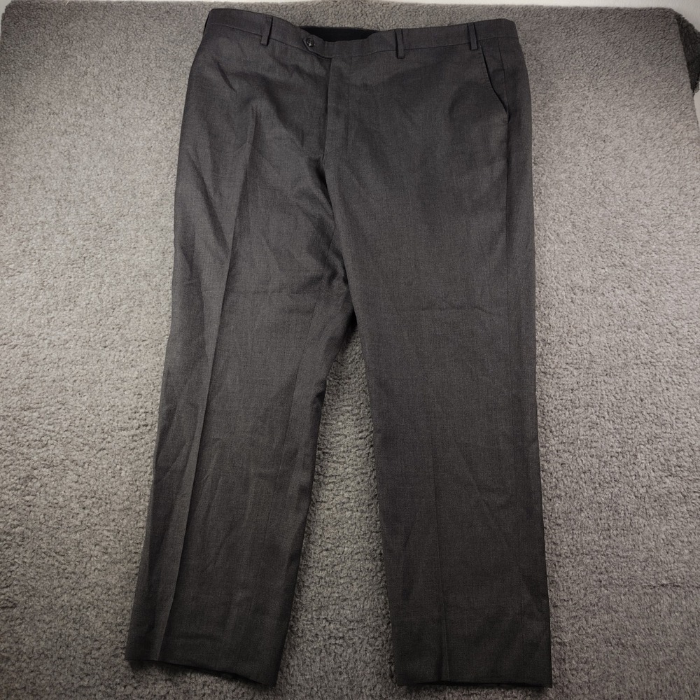 Jos A Bank Traveler Tailored Fit Gray Wool Dress Pants Mens 44x29